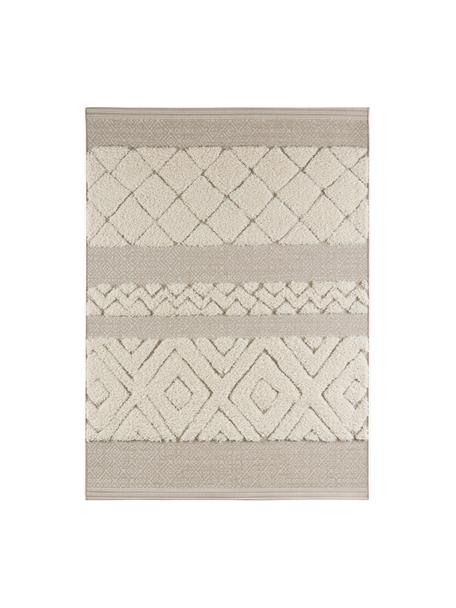 Kurzflorteppich Handira mit Hoch-Tief Struktur, 100 % Polypropylen

Das in diesem Produkt verwendete Material ist schadstoffgeprüft und zertifiziert nach STANDARD 100 by OEKO-TEX®1803035, Centexbel., Beige, Cremeweiß, B 80 x L 150 cm (Größe XS)