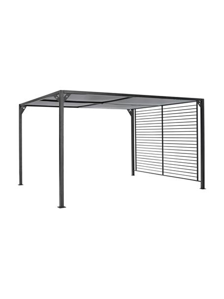 Gazebo con tetto scorrevole Noah, Struttura: alluminio verniciato a po, Grigio scuro, 360 x 210 cm