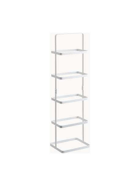 Schoenenkast Tower van metaal, Gepoedercoat staal, Wit, B 22 x H 78 cm