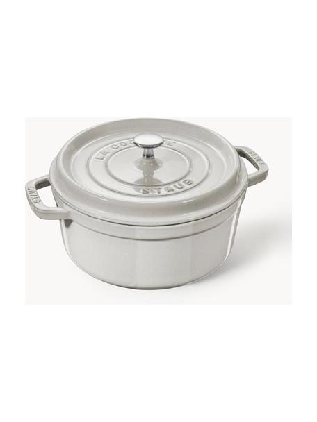 Casseruola rotonda in ghisa La Cocotte, Ghisa smaltata, Grigio chiaro lucido, Ø 24 x Alt. 15 cm, 3,8 l