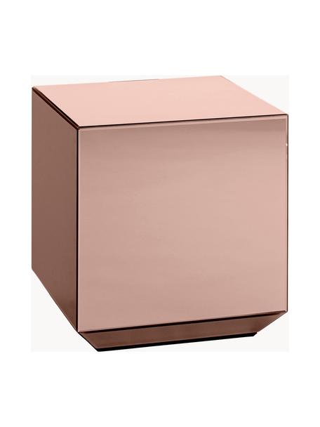Konferenčný stolík Speculum, MDF-doska strednej hustoty, zrkadlové sklo, Ružová, Š 38 x V 38 cm