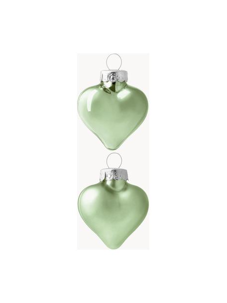 Mini décoration sapin de Noël Alabaster, 12 élém., Vert sauge, larg. 5 x haut. 4 cm