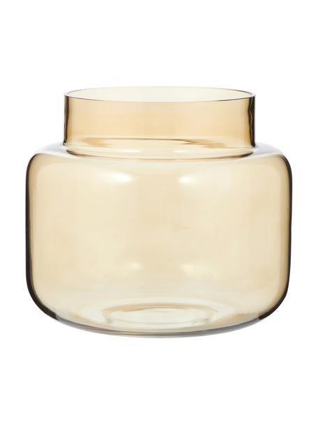 Glas-Vase Lasse, Glas, Bernsteinfarben, transparent, Ø 16 x H 14 cm
