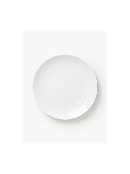 Platos de postre de porcelana Delight Modern, 4 uds., Porcelana, Blanco, Ø 20 cm