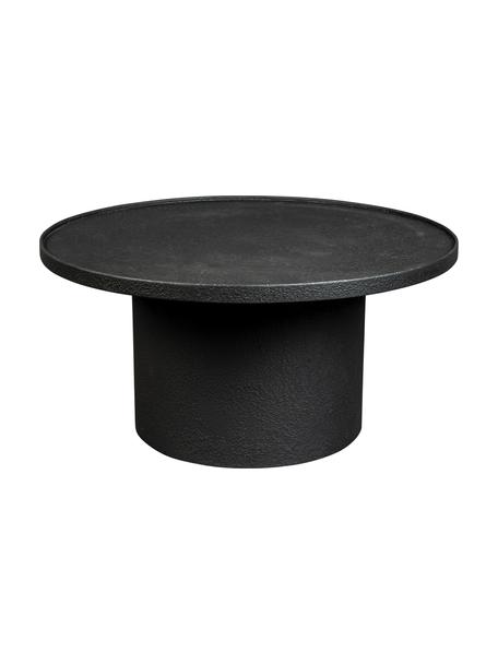 Kulatý konferenční stolek Winston, Překližka, černě lakovaná, Ø 70 cm, V 36 cm