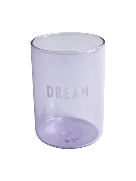 Dizajnový pohár na vodu Favourite DREAM, Borosilikátové sklo, Fialová, priehľadná, Ø 8 x V 11 cm, 350 ml