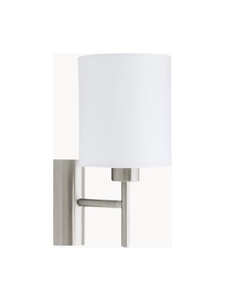 Applique murale classique Mick, Blanc, couleur argentée, prof. 18 x haut. 31 cm