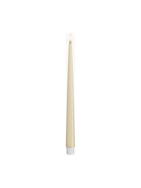 Ručne vyrobené dlhé LED sviečky Real Flame, V 28 cm, 2 ks, Plast so živicovým povrchom, Krémovobiela, V 28 cm