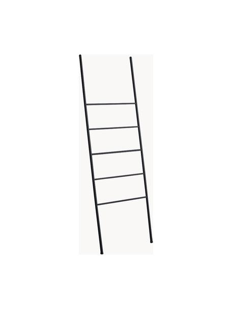 Metalen handdoekladder Up, Gelakt metaal, Mat zwart, B 50 x H 160 cm