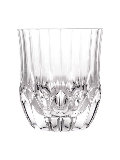 Kristallen glazen Adagio met reliëf, 6 stuks, Kristalglas, Transparant, Ø 9 x H 10 cm. 350 ml
