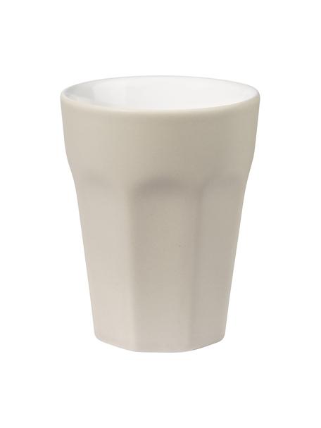 Becher ti amo, 2 Stück, Steingut, Beige, Ø 8 cm, H 10 cm, 200 ml