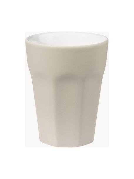 Tazas Ti Amo, 2 uds., Cerámica de gres, Beige claro mate, Ø 8 x Al 10 cm, 200 ml