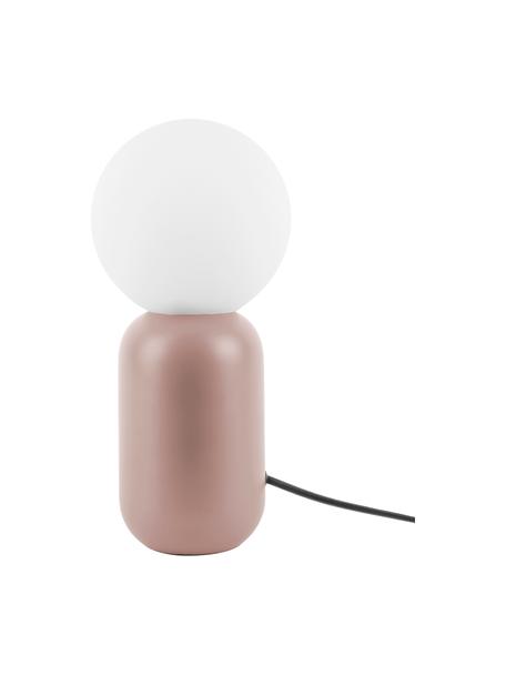 Malá stolová lampa Gala, Bledoružová, opálová biela, Ø 15 x V 32 cm