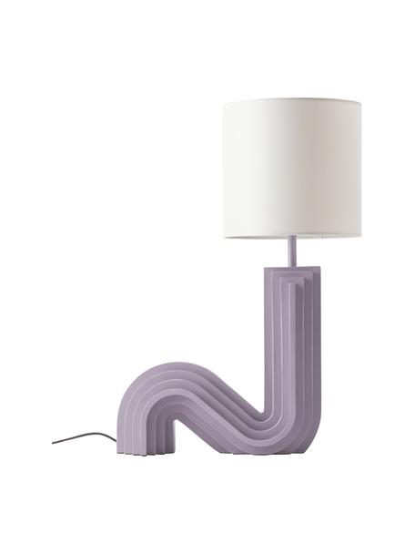 Lampa stołowa Luomo, Złamana biel, lila, Ø 24 x W 61 cm