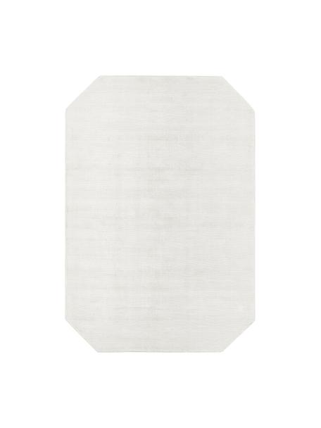Tappeto tessuto a mano in viscosa color avorio Jane Diamond, Retro: 100% cotone, Avorio, Larg. 120 x Lung. 180 cm (taglia S)
