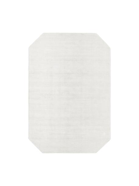 Handgewebter Viskoseteppich Jane Diamond, Flor: 100 % Viskose, Elfenbeinfarben, B 120 x L 180 cm