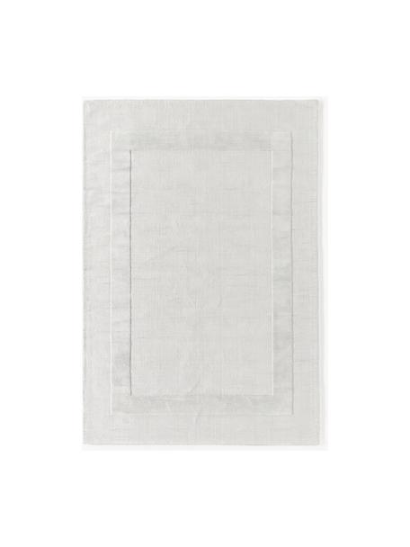 Tappeto in cotone tessuto a mano con motivo in rilievo Dania, 100% cotone certificato GRS, Grigio chiaro, Larg. 80 x Lung. 150 cm (taglia XS)