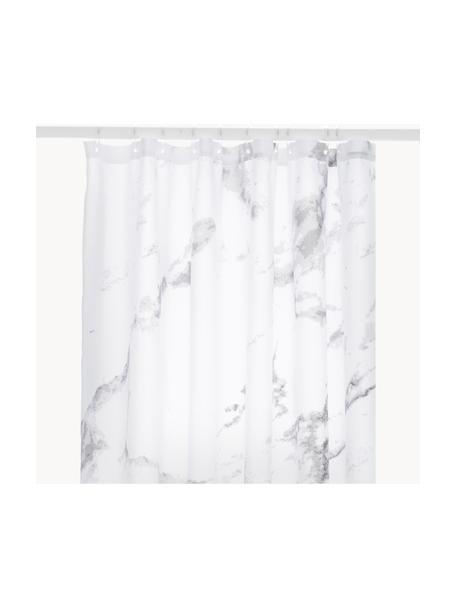 Rideau de douche avec imprimé marbré Marble, 100 % polyester
Déperlant, non étanche, Blanc, tons gris, larg. 180 x long. 200 cm