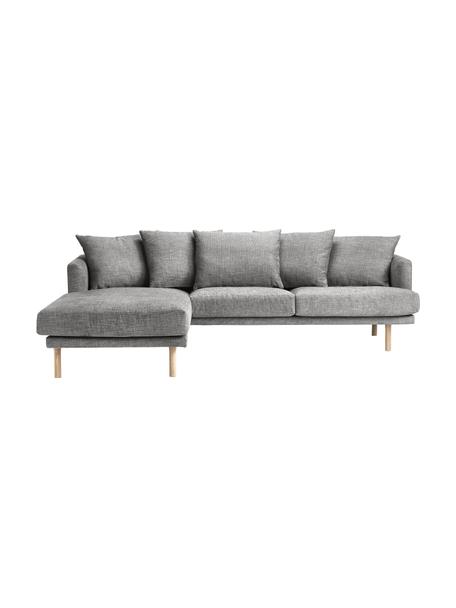 Hoekbank Adrian (3-zits), Bekleding: 47% viscose, 23% katoen, , Frame: multiplex, Poten: eikenhout, geolied, Geweven stof donkergrijs, B 255 x D 182 cm, hoekdeel links