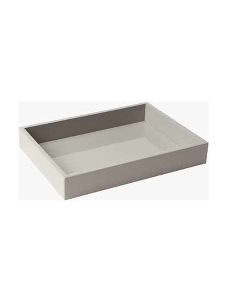 Veľký podnos s vysokým leskom Hayley, Hnedosivá, Š 33 x H 24 cm
