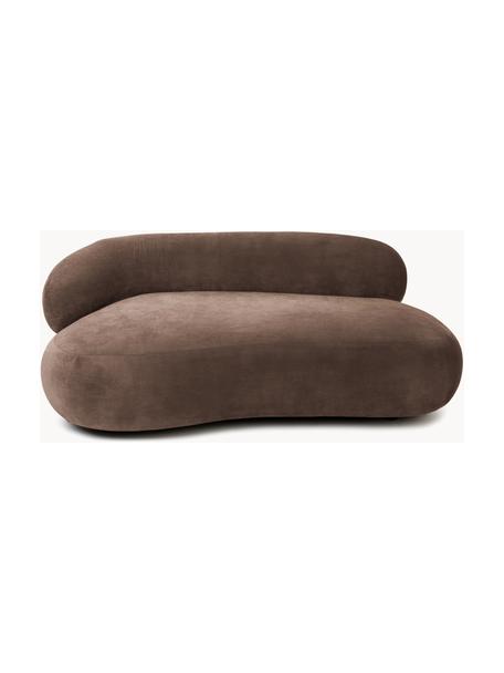 Nierensofa Alba (2-Sitzer), Bezug: 97% Polyester, 3% Nylon D, Gestell: Massives Fichtenholz, FSC, Füße: Kunststoff, Webstoff Dunkelbraun, B 185 x T 114 cm, Rückenlehne links