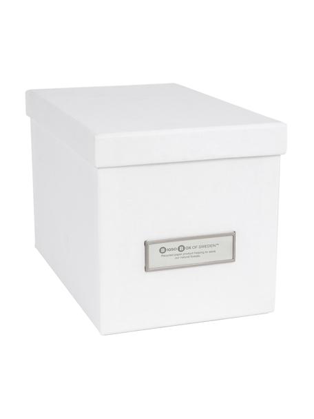 Aufbewahrungsbox Kristina, 2 Stück, Box: fester, laminierter Karto, Weiß, B 14 x H 15 cm