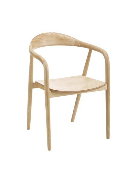 Dřevěná židle s područkami Angelina, Jasanové dřevo lakované, certifikace FSC
Překližka lakovaná, certifikace FSC, Světlé jasanové dřevo, Š 57 cm, V 80 cm