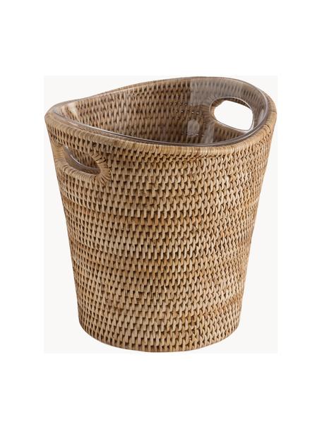 Ręcznie wykonany pojemnik na szampana z rattanu Güle, Rattan, Beżowy, S 26 x W 26 cm