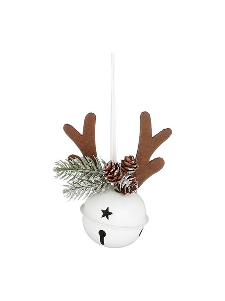 Ozdoby na stromeček Reindeer, 2 ks, Potažené železo, Bílá, hnědá, zelená, Š 11 cm, V 17 cm