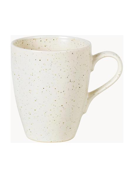 Tasses rustiques artisanales Nordic Vanilla, 250 ml, 6 pièces, Grès cérame, Blanc crème, moucheté, Ø 8 x haut. 10 cm, 250 ml