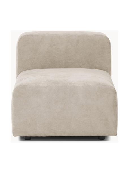 Mittelmodul Lena, Bezug: Webstoff (88% Polyester, , Gestell: Kiefernholz, Schichtholz,, Füße: Kunststoff, Webstoff Hellbeige, B 76 x T 106 cm