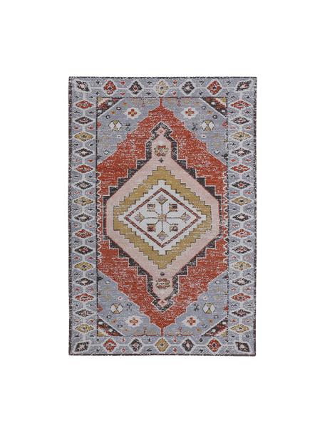 Ženilkový koberec vo vintage štýle Bari, Sivá, červená, vzorovaná, Š 160 x D 230 cm (veľkosť M)