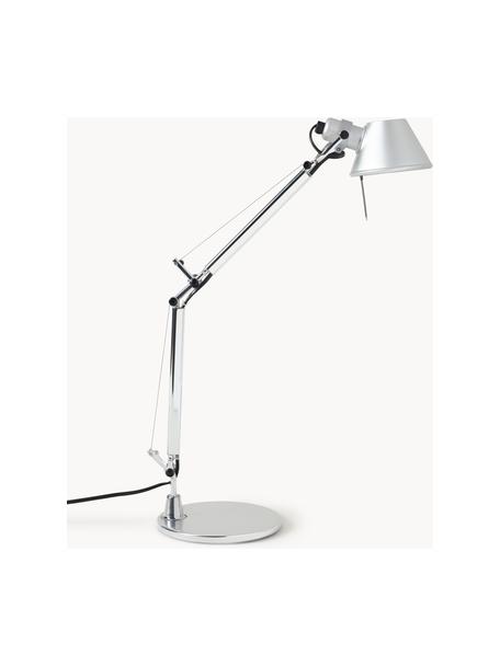 Lampa biurkowa Tolomeo Micro, Stelaż: aluminium powlekane, Odcienie srebrnego, S 43 x W 37 cm