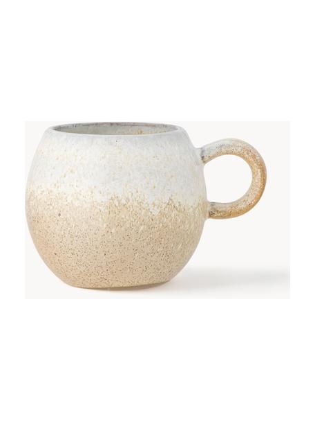 Tasse artisanale émaillée Paula, Grès cérame, Tons beiges, Ø 9 x haut. 8 cm, 250 ml