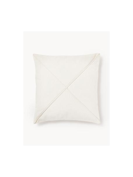 Housse de coussin 45x45 en lin Darla, 60 % lin, 40 % coton, Blanc, larg. 45 x long. 45 cm