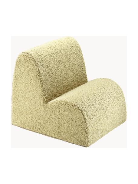 Fauteuil en peluche pour enfant Cloud, Peluche vert clair, larg. 50 x prof. 60 cm