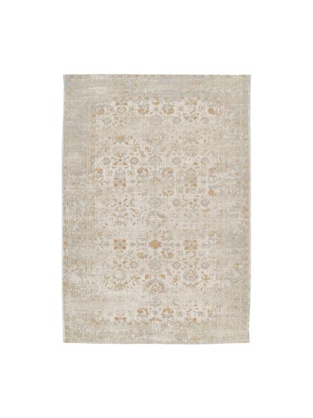 Ręcznie tkany dywan szenilowy w stylu vintage Loire, Beżowy, S 80 x D 150 cm (Rozmiar XS)