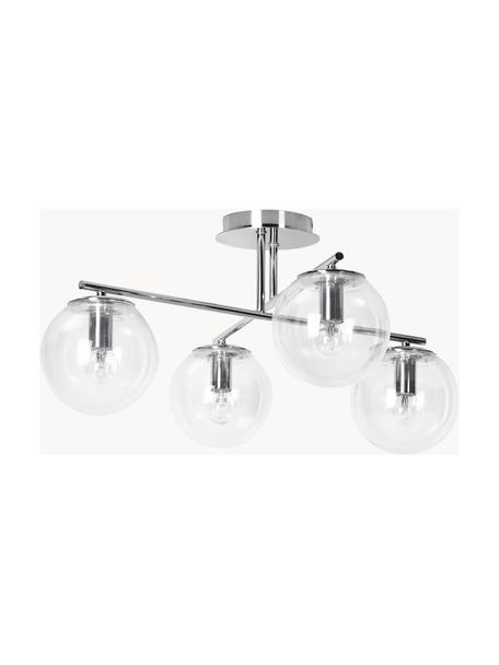 Plafondlamp Atlanta, Transparant, chroomkleurig, B 65 x H 30 cm
