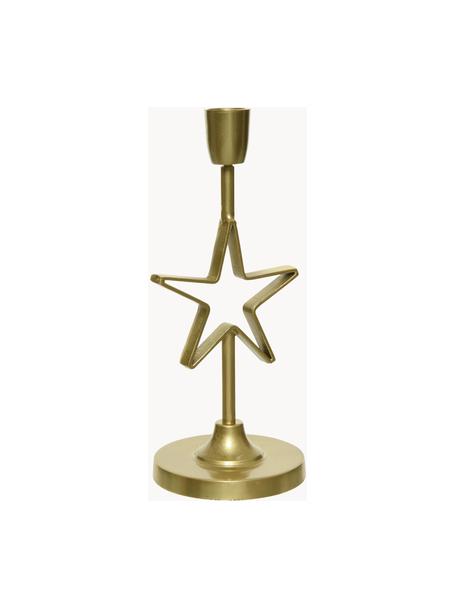 Candelabro de metal Gillo, Metal recubierto, Dorado, Ø 10 x Al 30 cm