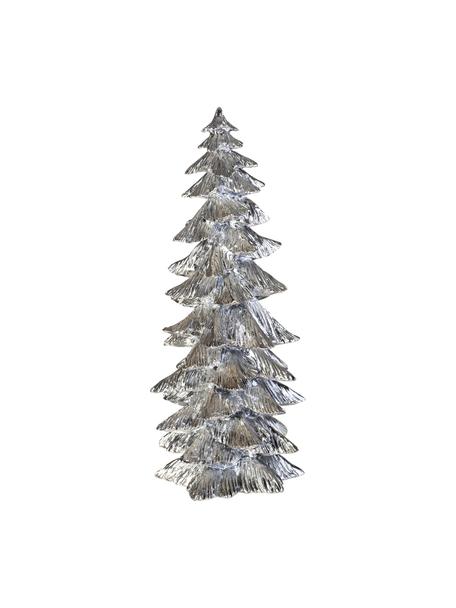 Handgefertigter Deko-Objekt Tree H 20 cm, Kunststoff, Silberfarben, Ø 10 x H 20 cm