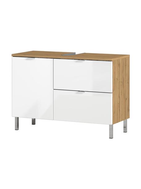 Badkamermeubel Sydney met lades, B 60 cm, Houtkleurig, wit, B 60 cm x H 56 cm