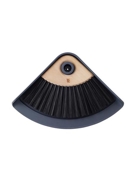 Pelle et balayette Sweep-It, Plastique, bois de lotus, Noir, bois clair, larg. 20 x long. 28 cm