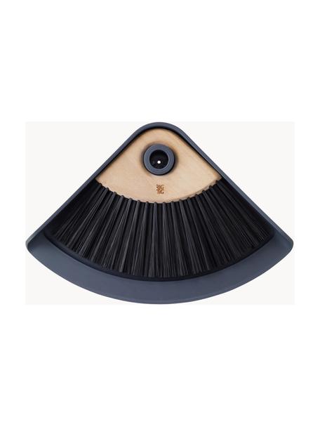 Escoba con recogedor Sweep-It, Plástico, madera de loto, Negro, madera clara, An 20 x L 28 cm