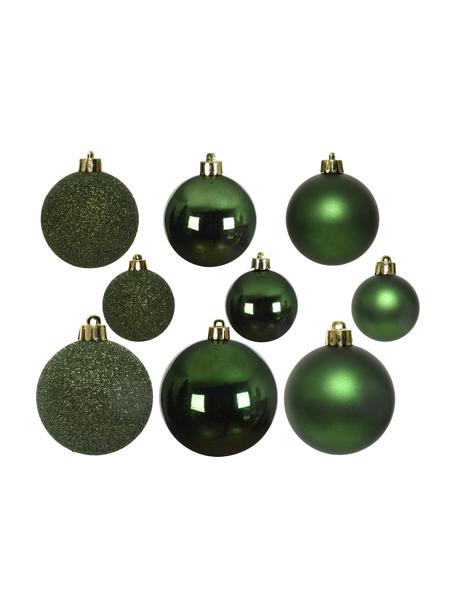 Breukvaste kerstballenset Mona, 30-delig, Groen, Set met verschillende formaten