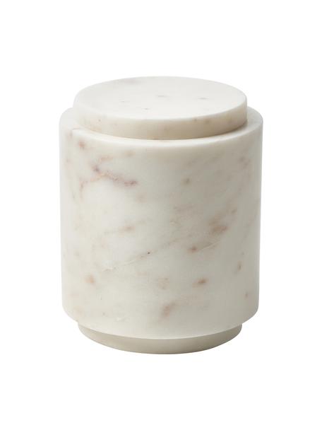 Marmeren opbergpot Simba, Marmer, Wit, gemarmerd, Ø 10 x H 12 cm