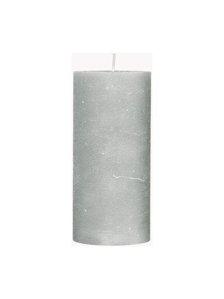 Bougie pilier artisanale Rustic, Paraffine, Gris clair, Ø 7 x haut. 15 cm
