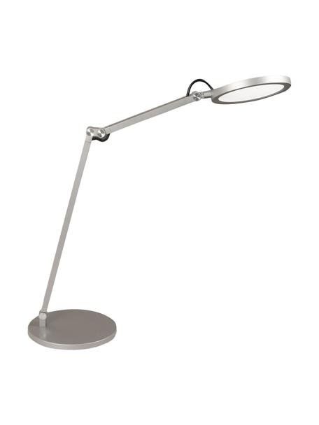 Lampada da scrivania grande a LED Regina, Paralume: metallo, Base della lampada: metallo, Argentato, Larg. 52 x Alt. 80 cm