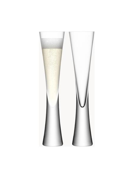 Flûtes à champagne Moya, 2 pièces, Verre, Transparent, Ø 6 x haut. 25 cm, 170 ml