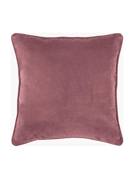 Sametový povlak na polštář Dana, 100% bavlněný samet, Starorůžová, Š 40 cm, D 40 cm
