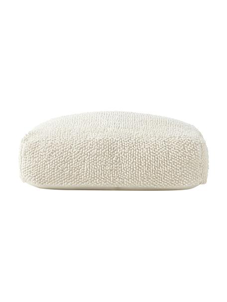 Cuscino da pavimento in cotone bianco crema Indi, Rivestimento: 100% cotone, Cotone bianco, Larg. 70 x Alt. 20 cm